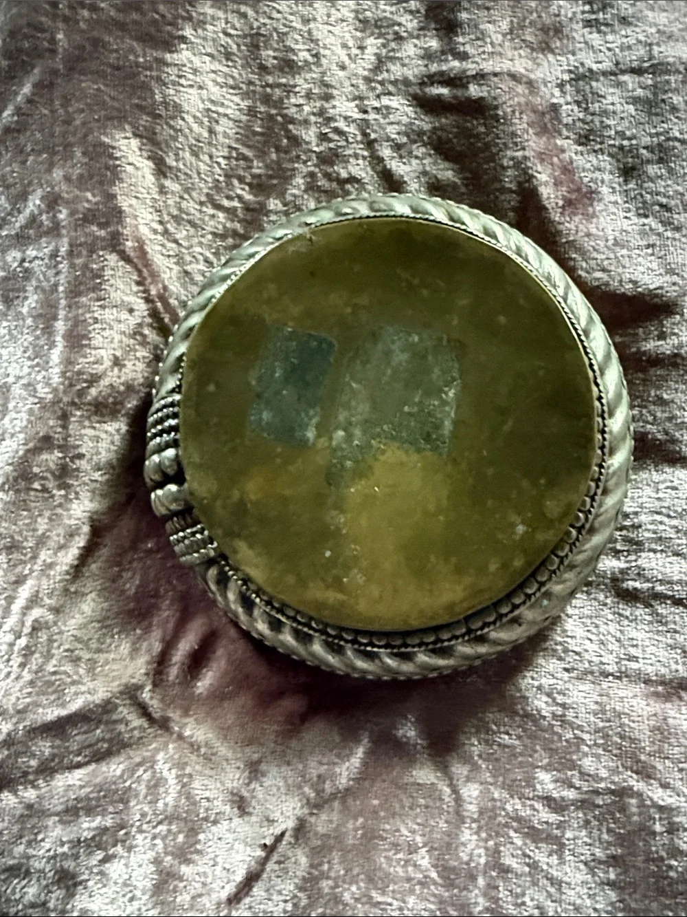 Vintage Bedouin bracelet/anklet made into dish/ candle holder